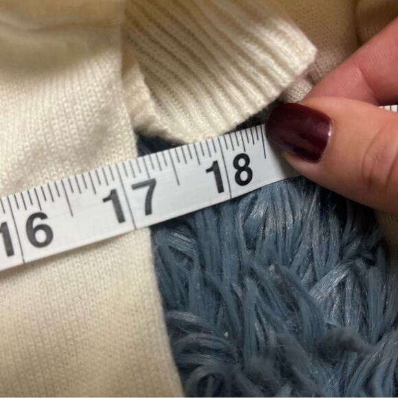 Prins Wool Cashmere Ruffle Sweater Size L - Picture 4 of 5